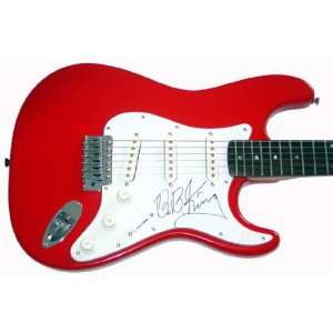   Autographed Signed Red Fender Guitar & Documentation: Everything Else