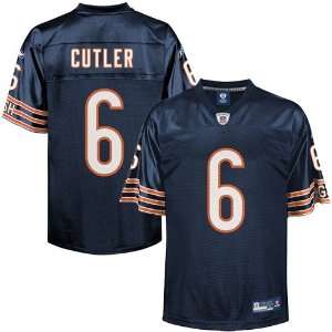  Reebok NFL Equipment Chicago Bears #6 Jay Cutler Navy Blue 