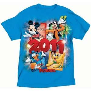   Mouse Donald Goofy Pluto 2011 Breakout Adult Tshirt 