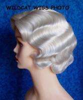 1930s FINGERWAVE Rose Wig. WHITE New  