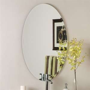   Decor Wonderland SSM202 Oval Frameless Bathroom Mirror: Home & Kitchen