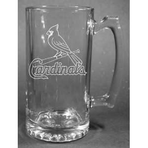   . Louis Cardinals Laser Etched 27oz Glass Beer Mug