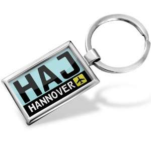 Keychain Airport code HAJ / Hannover country: Germany   Hand Made 