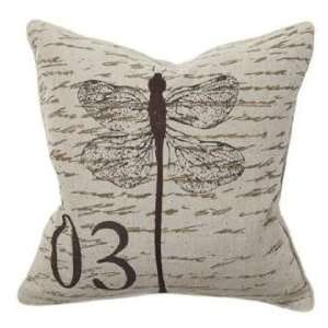  Dragonfly Script Throw Pillow