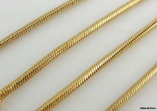 18 5/8 Snake Chain Fine Necklace   14k Solid Yellow Gold Estate 11.8g 