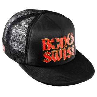 BONES SWISS OG SCRATCH WHT Trucker Adjustable MESH Hat  