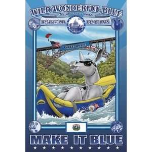  Wild Wonderful Blue   West Virginia   Paper Poster (18.75 