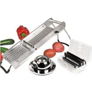  Mandoline Slicer Set With Stainless Steel Hand Guard 