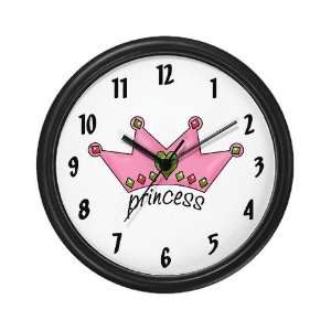  Pretty in Pink Princess Childrens Wall Clock by CafePress 