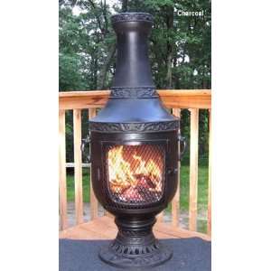  Venetian Chimenea Outdoor Fireplace and Grill Patio, Lawn 