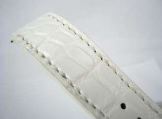 New Jacob & Co. Real Baby Crocodile Skin Watch Band White 22mm Factory 