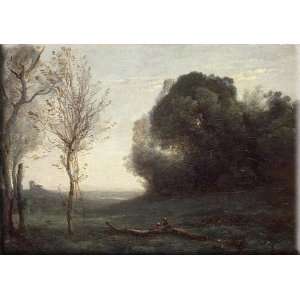   Streched Canvas Art by Corot, Jean Baptiste Camille: Home & Kitchen