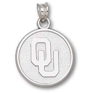 University of Oklahoma New OU Round 5/8 Pendant (Silver):  