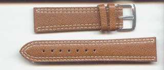 20MM SPEIDEL BROWN DOUBLE STITCHED CALFSKIN WATCH BAND  