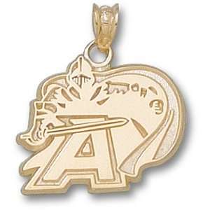  US Military Academy New A Knight Logo 5/8 Pendant (Gold 