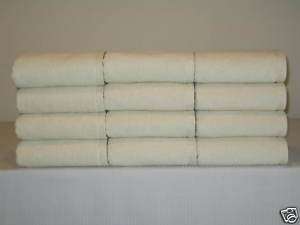   100% Cotton Velour Hand Towels in Ivory Made in the USA by 1888 Mills