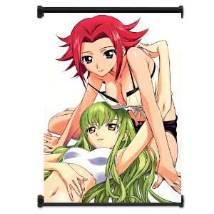 Code Geass Anime Kallen and C.C. Fabric Wall Scroll Poster 