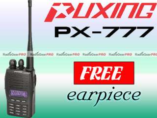 Puxing PX 777 136 174 Mhz VHF radio PX777 FREE Earpiece  