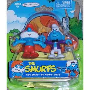  The Smurfs Papa Smurf & Painter Smurf Figures: Toys 