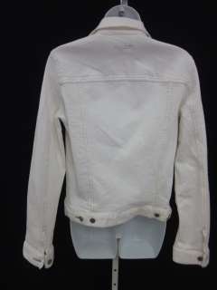 THEORY White Long Sleeve Patch Pocket Denim Jacket Sz L  