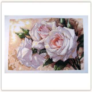 Roses   PREORDER FINISHED COMPLETED CROSS STITCH  