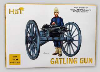 GATLING GUN w/ Figures   1/72 HAT 4 Pack Kit #8179  