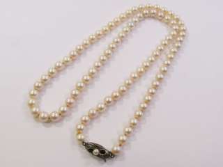VINTAGE MIKIMOTO 23 INCH 6MM 86 PEARL STRAND WITH BOX  