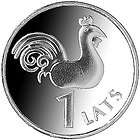 2005 Latvia 1Ls UNC Coin Rooster latu lati lats lat Roy