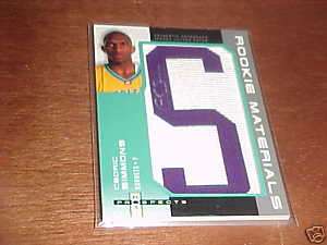 06 07 Hot Prospects Cedric Simmons AUTO/LETTER PATCH/RC  