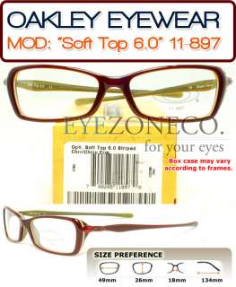 EyezoneCo OAKLEY RX Frames Soft Top 6.0/Strp Cherry 897  