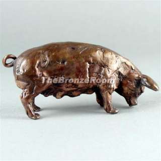 Solid Bronze Sow / Pig Sculpture Paul Jenkins SIGNED  