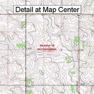 USGS Topographic Quadrangle Map   Alcester SE, South Dakota (Folded 