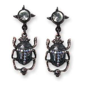  Black Sun Khepri   Alchemy Gothic Earrings Jewelry