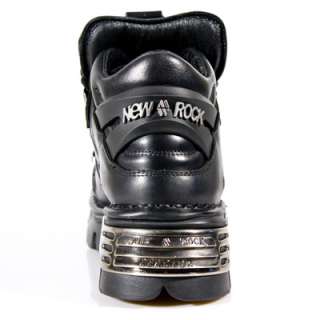 NEWROCK New Rock 110 Black Leather Stud Biker Boots  
