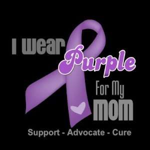  I Wear a Purple Ribbon For My Mom Button Arts, Crafts 