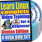 Learn Linux Complete 8 DVD Video Training Gentoo Set