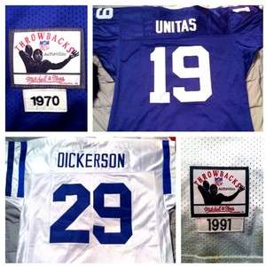 Johnny Unitas And Eric Dickerson Mitchell And Ness Jerseys!!!  