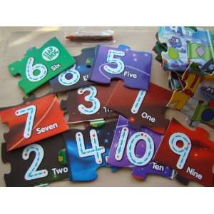    Leap Frog Math Mission Write On Floor Puzzle 36pc: Toys & Games