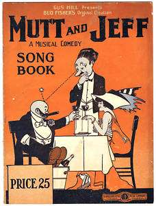 MUTT AND JEFF MUSICAL COMEDY SONG BOOK (11 pcs c. 1912)  