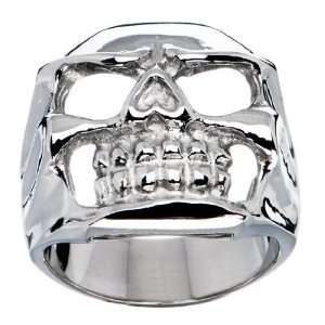    Size 10   316L Surgical Stainless Steel Skull Ring: Jewelry