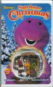 BARNEY Dinosaur BARNEYS NIGHT BEFORE CHRISTMAS VHS  