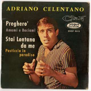 ADRIANO CELENTANO PREGHERO +3 RARE FRANCE PS 7 45 EP  