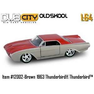   City Oldskool 164 Scale 1963 Brown/Red Thunderbird Die Cast Car Jada