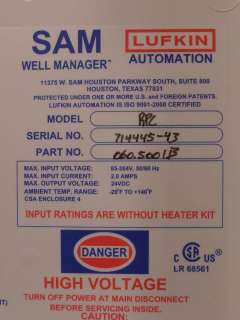 LUFKIN SAM Rod Pump Controller Well Manager w/Radio NEW  