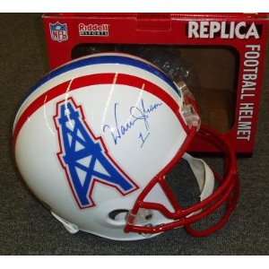  Warren Moon Autographed Helmet  Replica