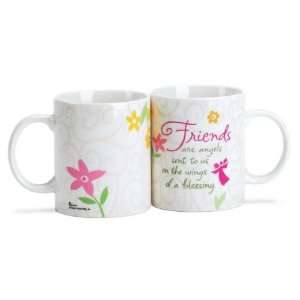  Friends are Angels Inspirational Coffee Mug: Kitchen 