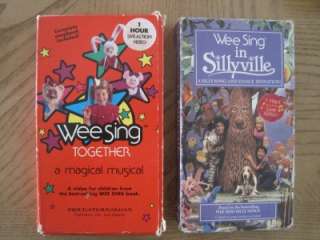 LOT 7 VHS VIDEOS WEE SING SILLYVILLE TOGETHER GRANDPA TRAIN ROCK CANDY 
