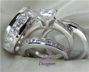 His Hers Engagement Wedding Ring Set, (Women Size11)  