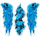 FLAMING SKULL SET Decals Stickers CAR MOTORCYCLE FLAME