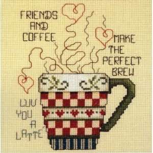  Friends & Coffee Kit (cross stitch) Arts, Crafts & Sewing